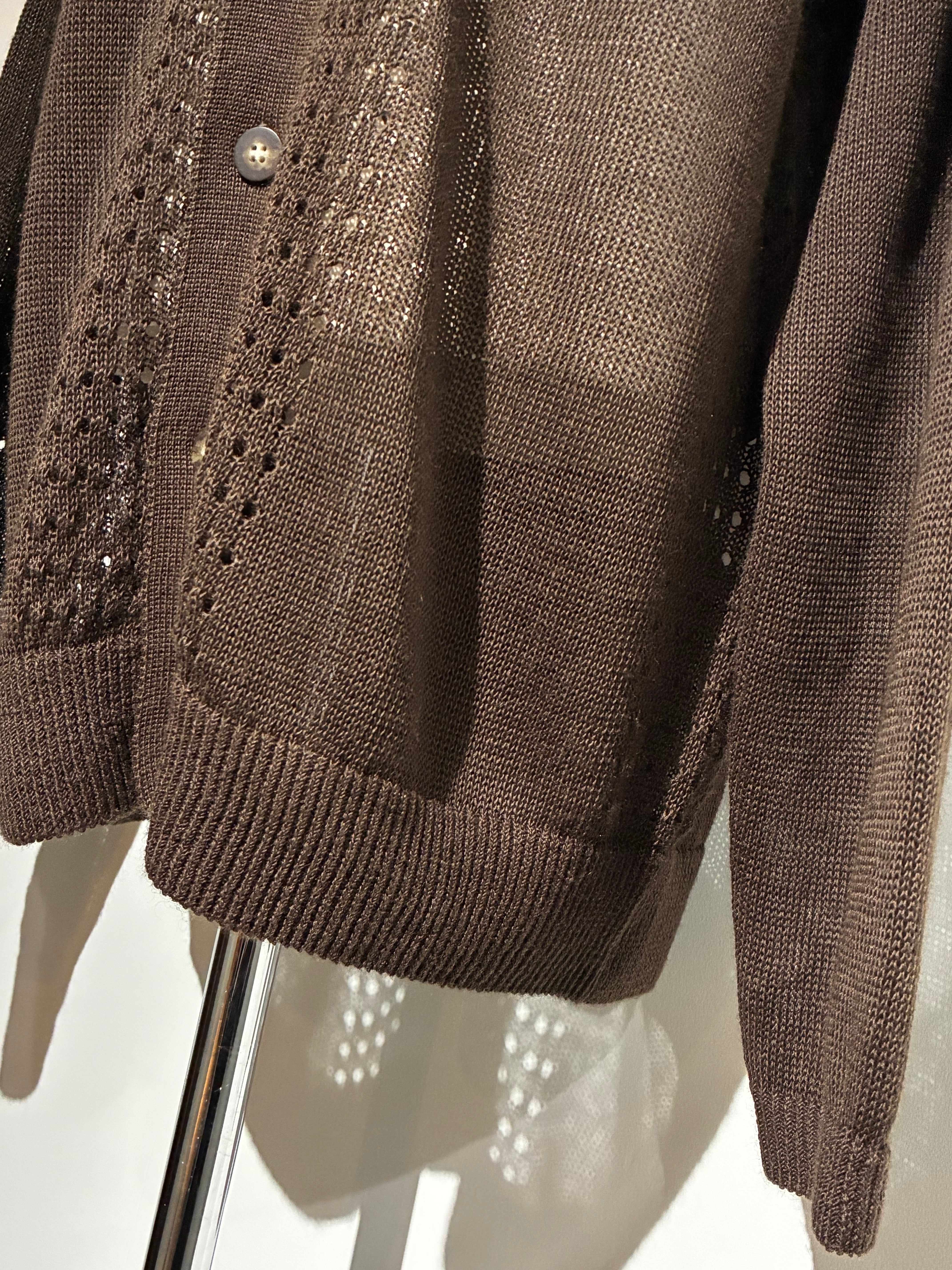 SEEALL  SAU63 KJ685 MESH KNIT CARDIGAN(RAMIE)