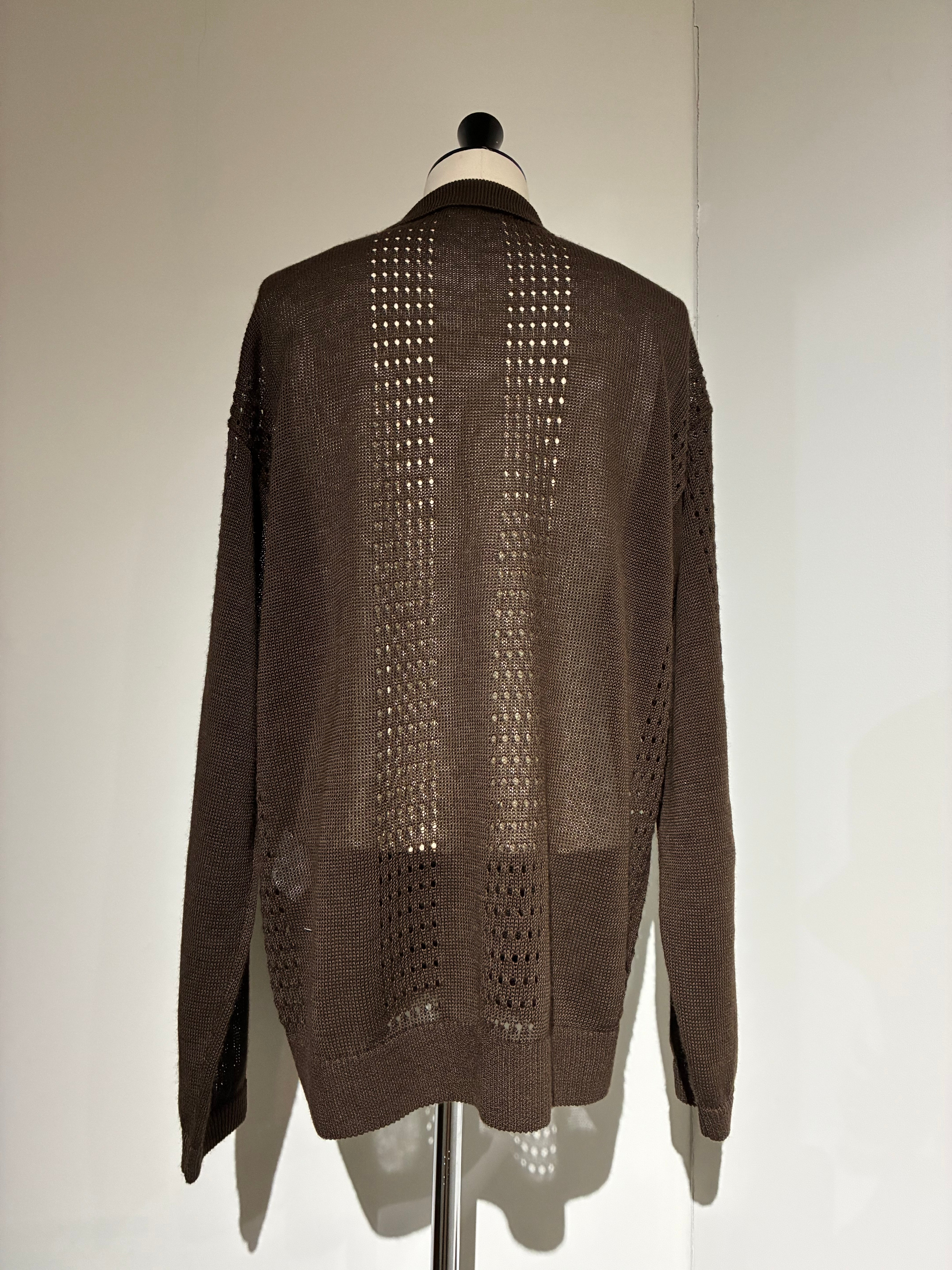 SEEALL  SAU63 KJ685 MESH KNIT CARDIGAN(RAMIE)