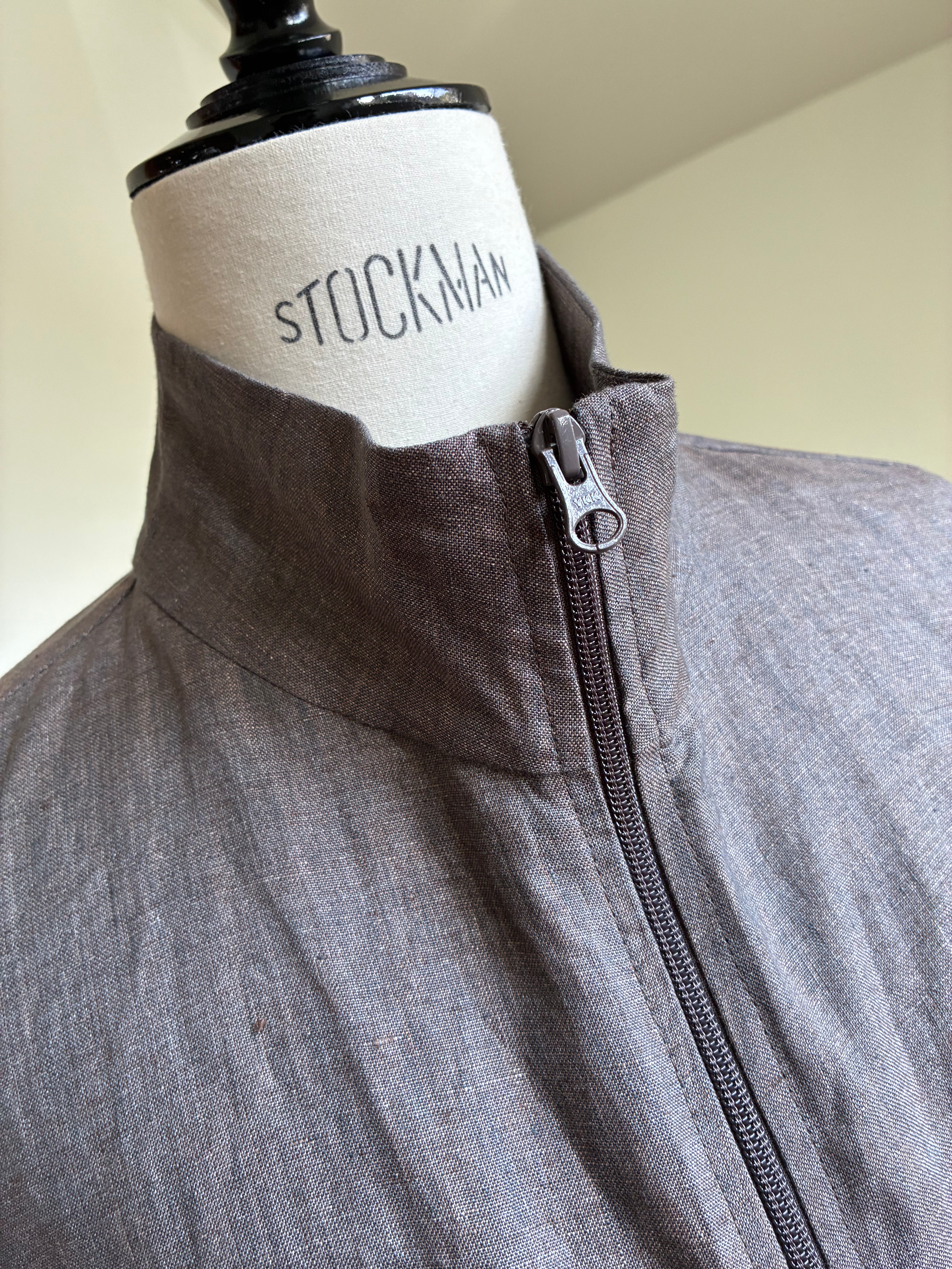 GABRIELA COLL GARMENTS NO.261 LINEN ZIPPER JACKET