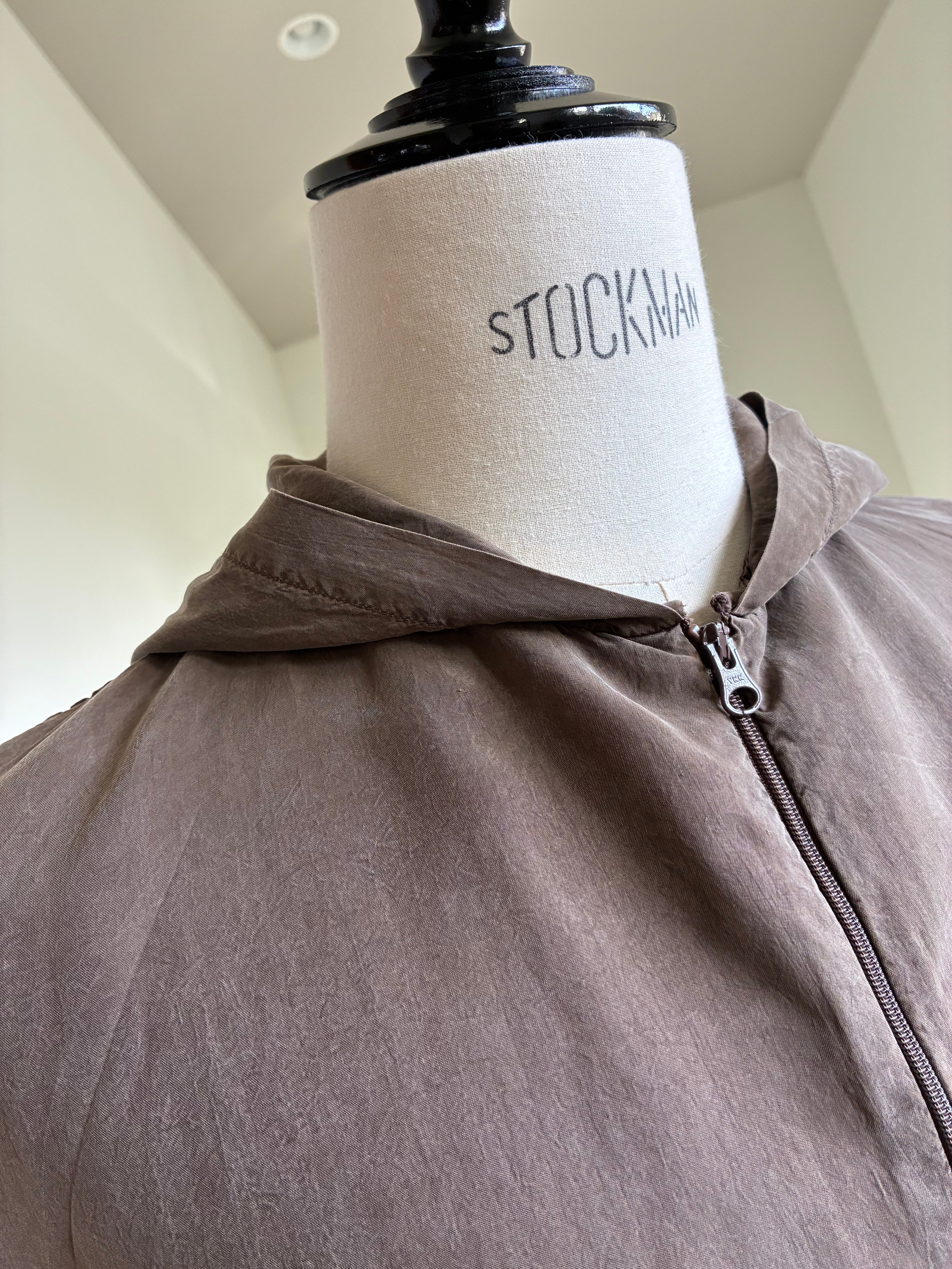GABRIELA COLL GARMENTS NO.335 CUPRO SLEEVELESS HOODED ZIPPER TOP