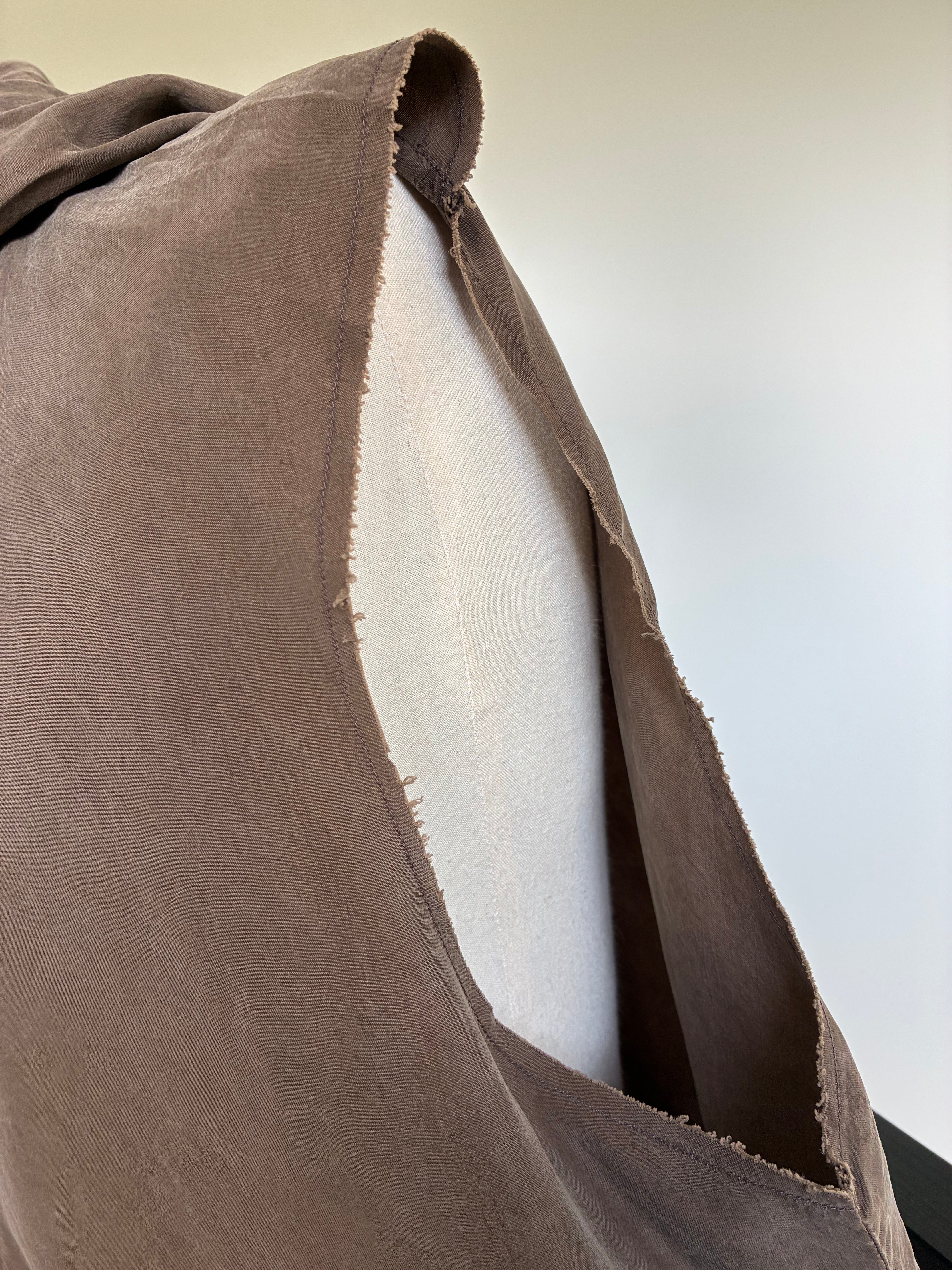 GABRIELA COLL GARMENTS NO.335 CUPRO SLEEVELESS HOODED ZIPPER TOP