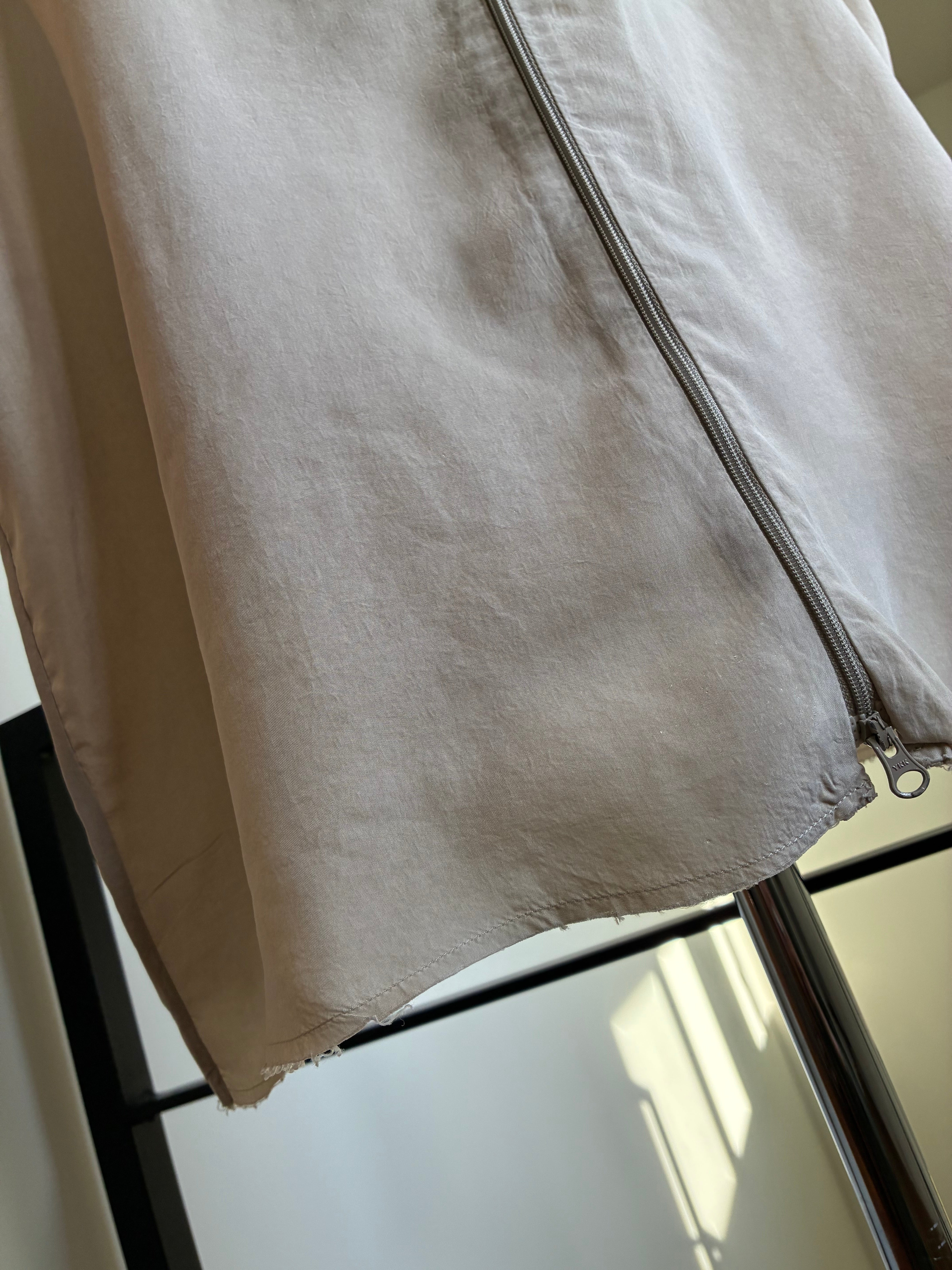 GABRIELA COLL GARMENTS NO.335 CUPRO SLEEVELESS HOODED ZIPPER TOP