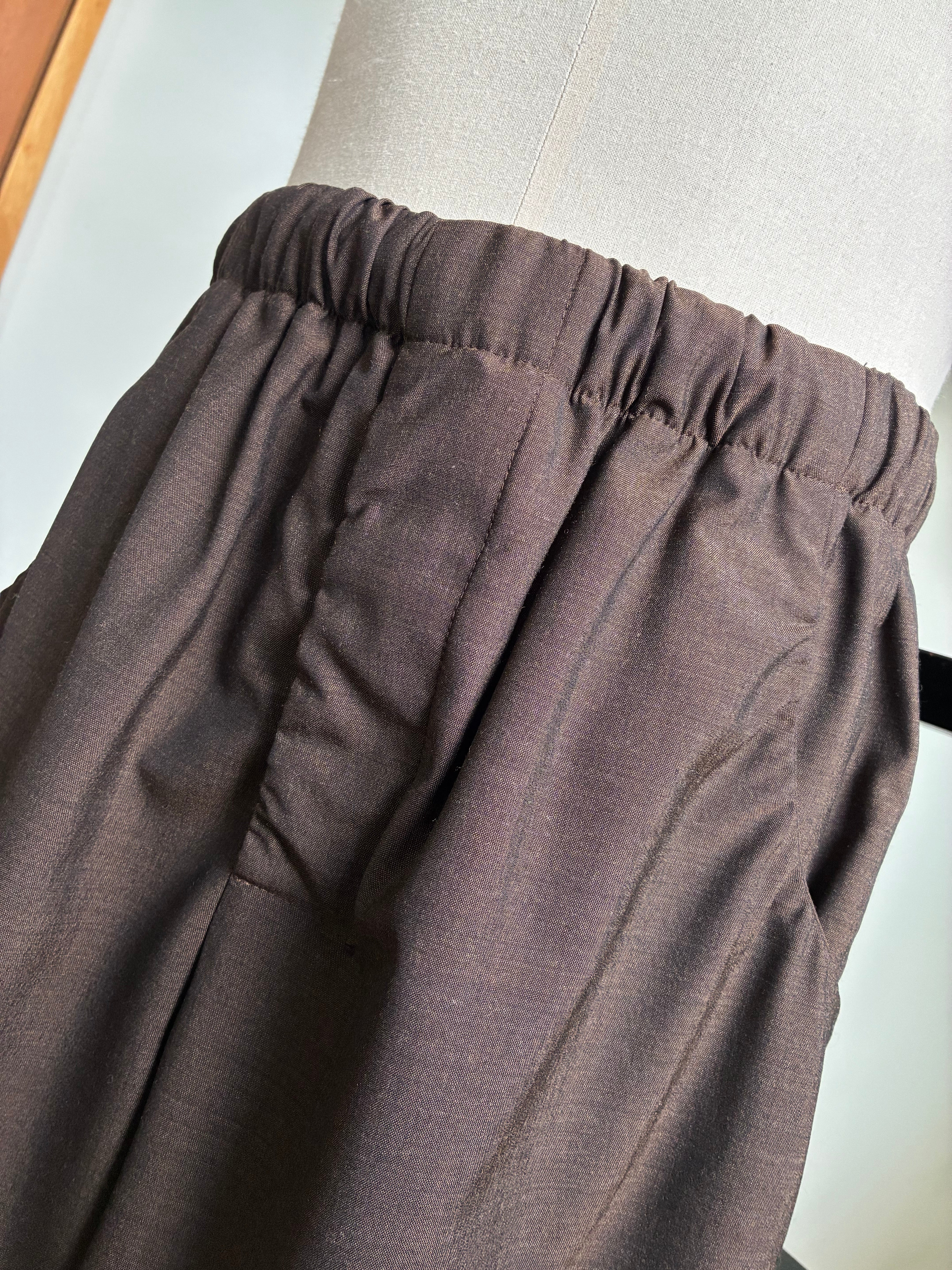 GABRIELA COLL GARMENTS NO.330 SUMMER WOOL DRAPED SHORT TROUSERS