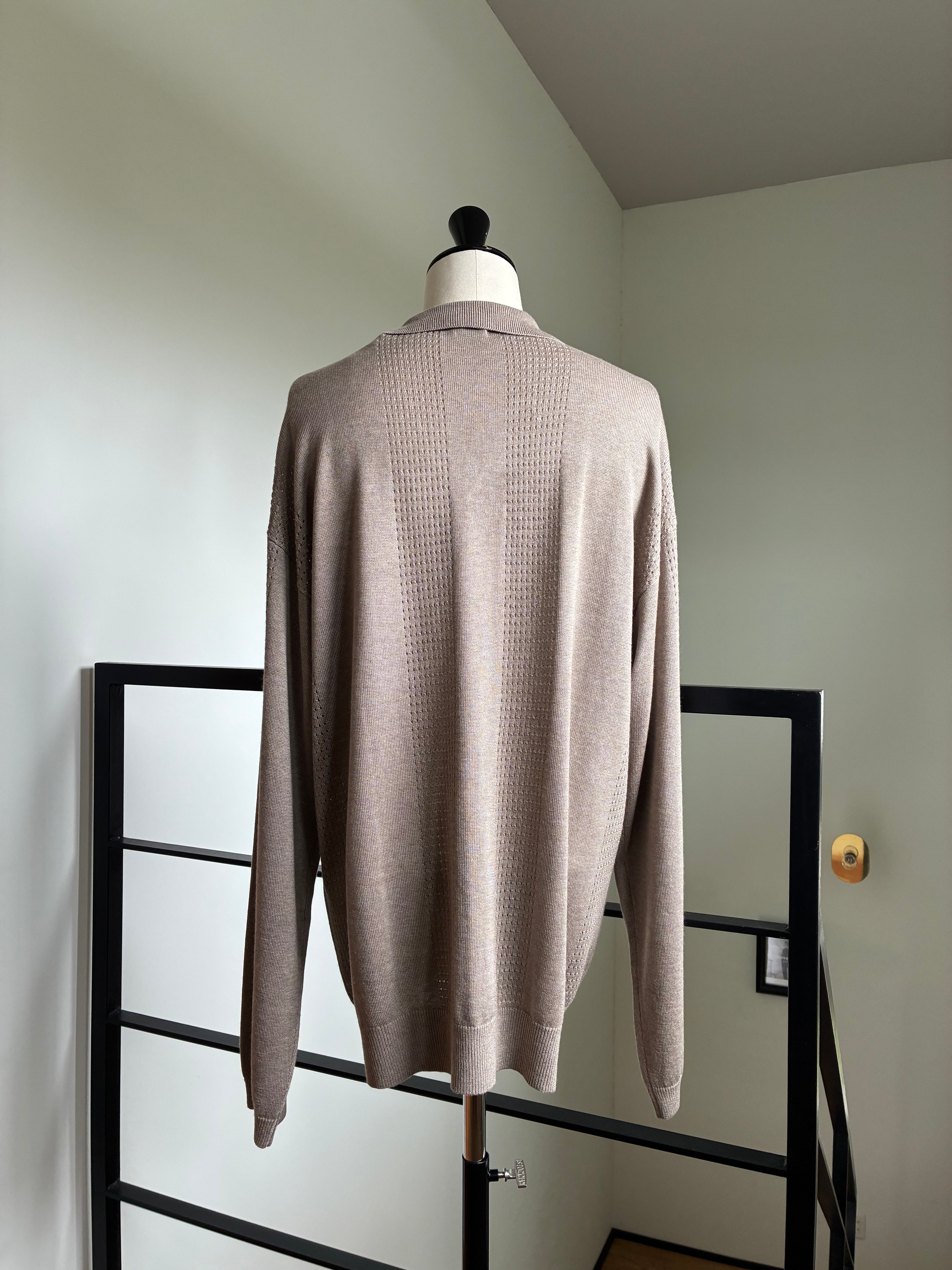 SEEALL  SAU63 KJ685 MESH KNIT CARDIGAN(SILK CASHMERE)