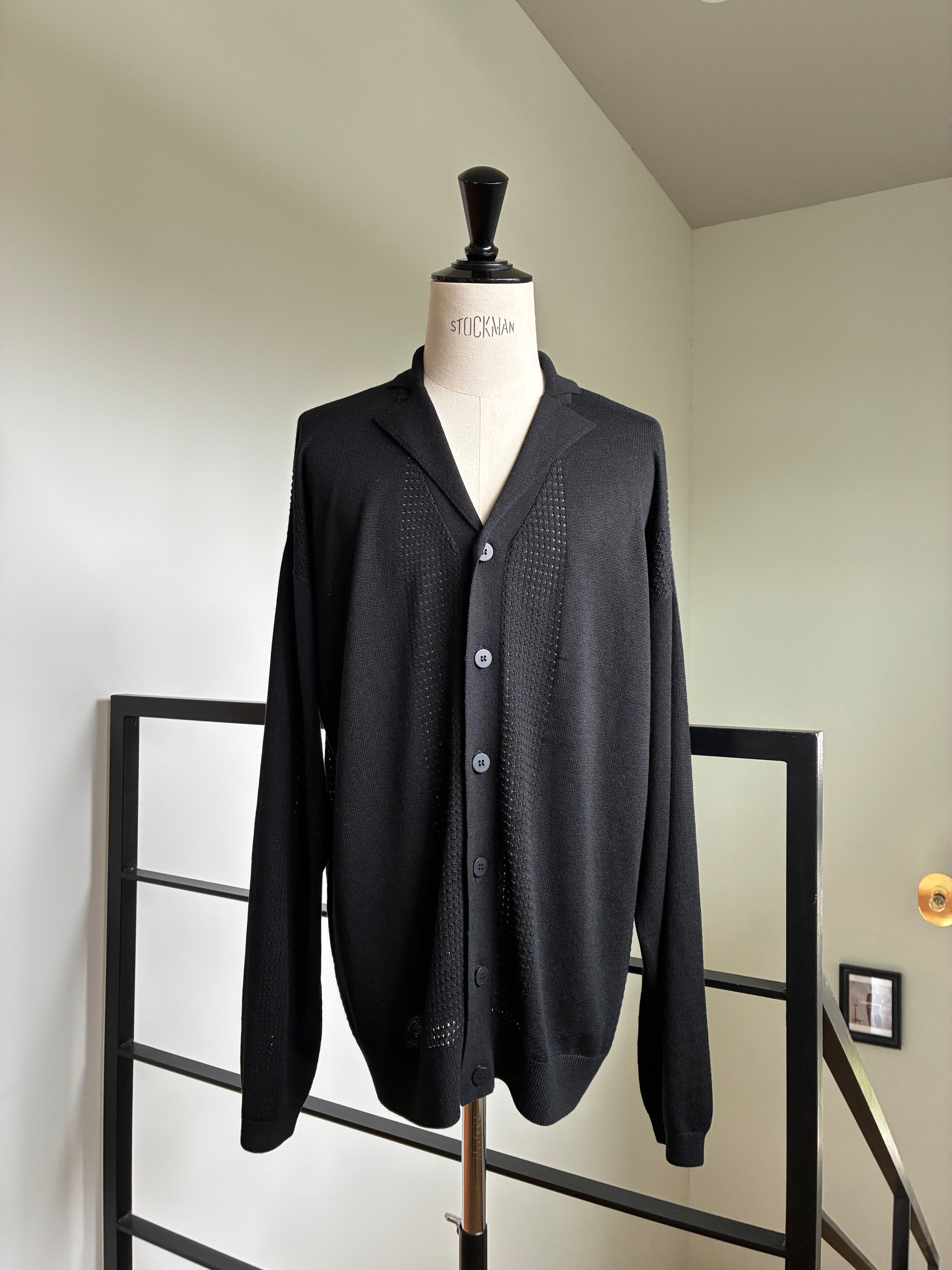 SEEALL  SAU63 KJ685 MESH KNIT CARDIGAN(SILK CASHMERE)