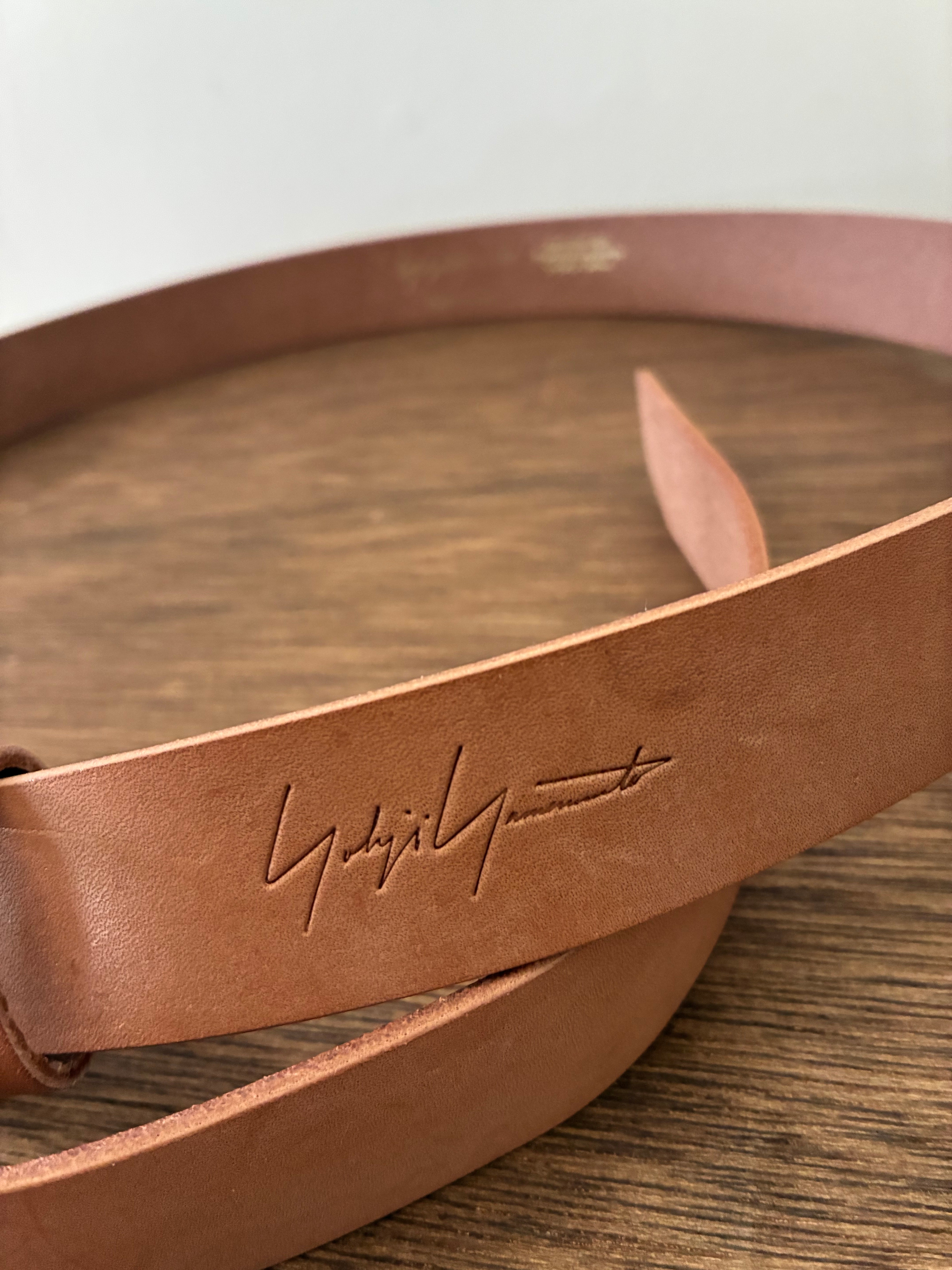 yohji yamamoto HK-F03-785 NATURAL COW LEATHER 30MM FREE BELT