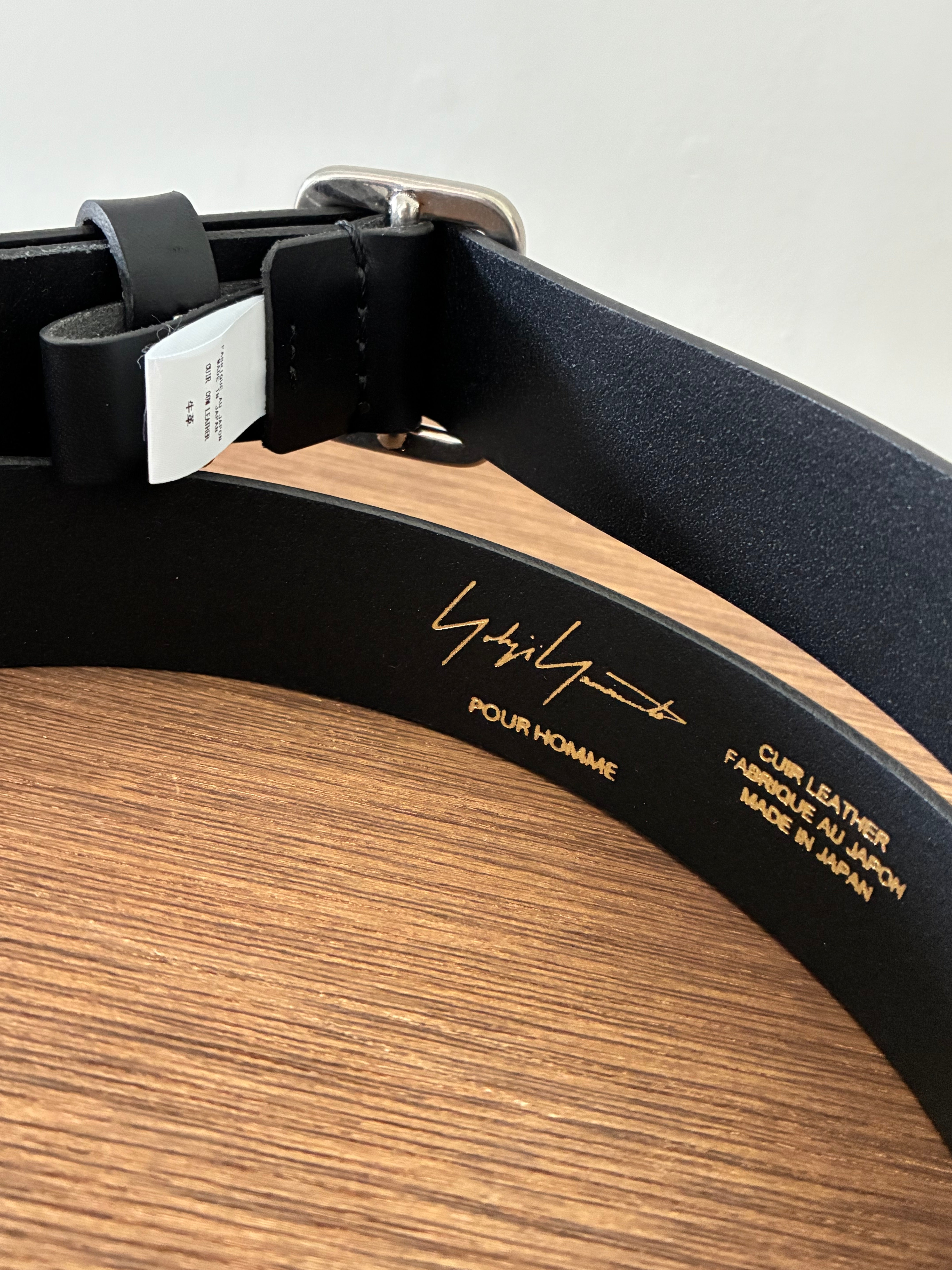 yohji yamamoto HK-F03-766 MAT SOFT OIL LEATHER 30MM FREE BELT