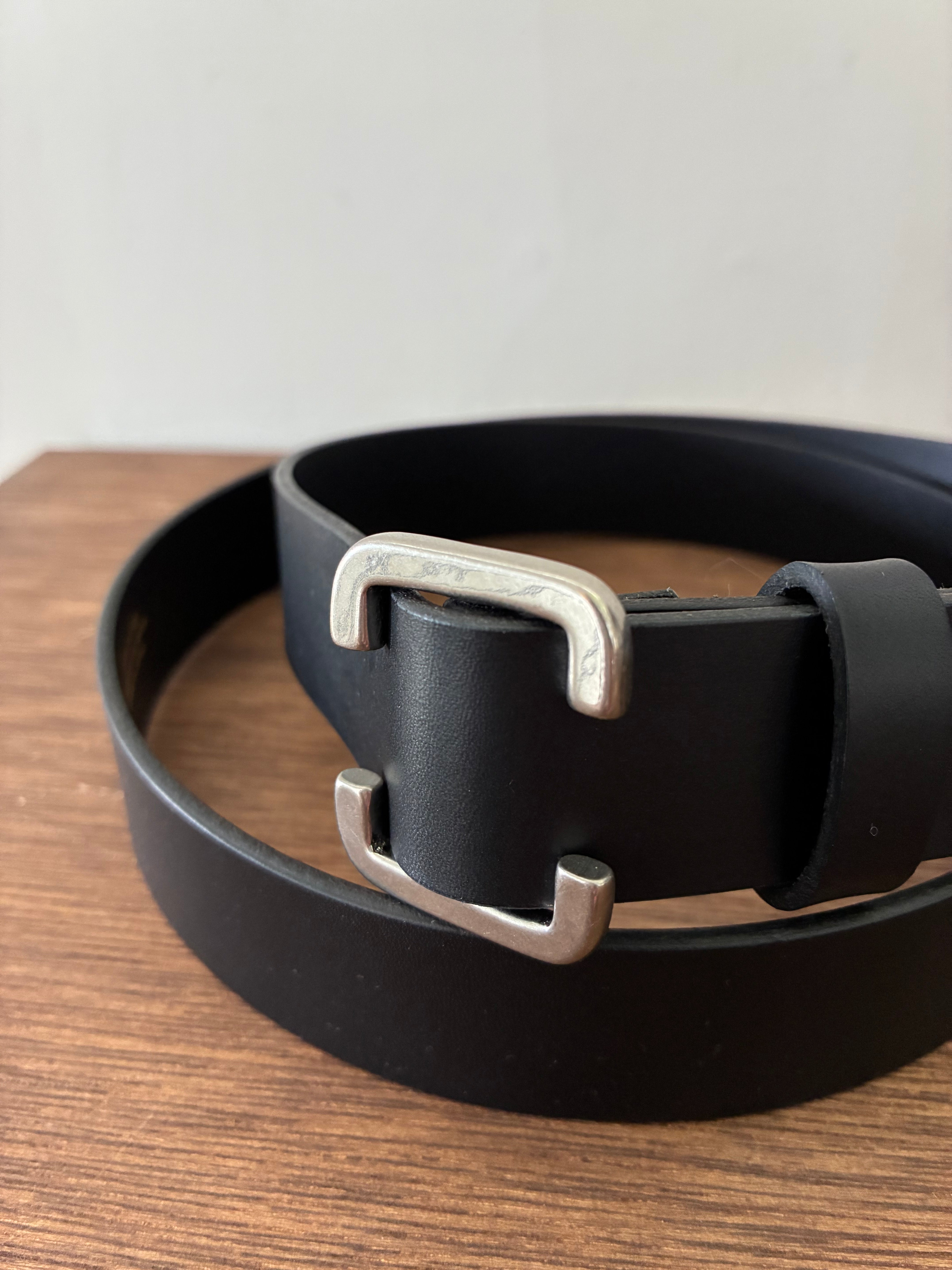 yohji yamamoto HK-F03-766 MAT SOFT OIL LEATHER 30MM FREE BELT