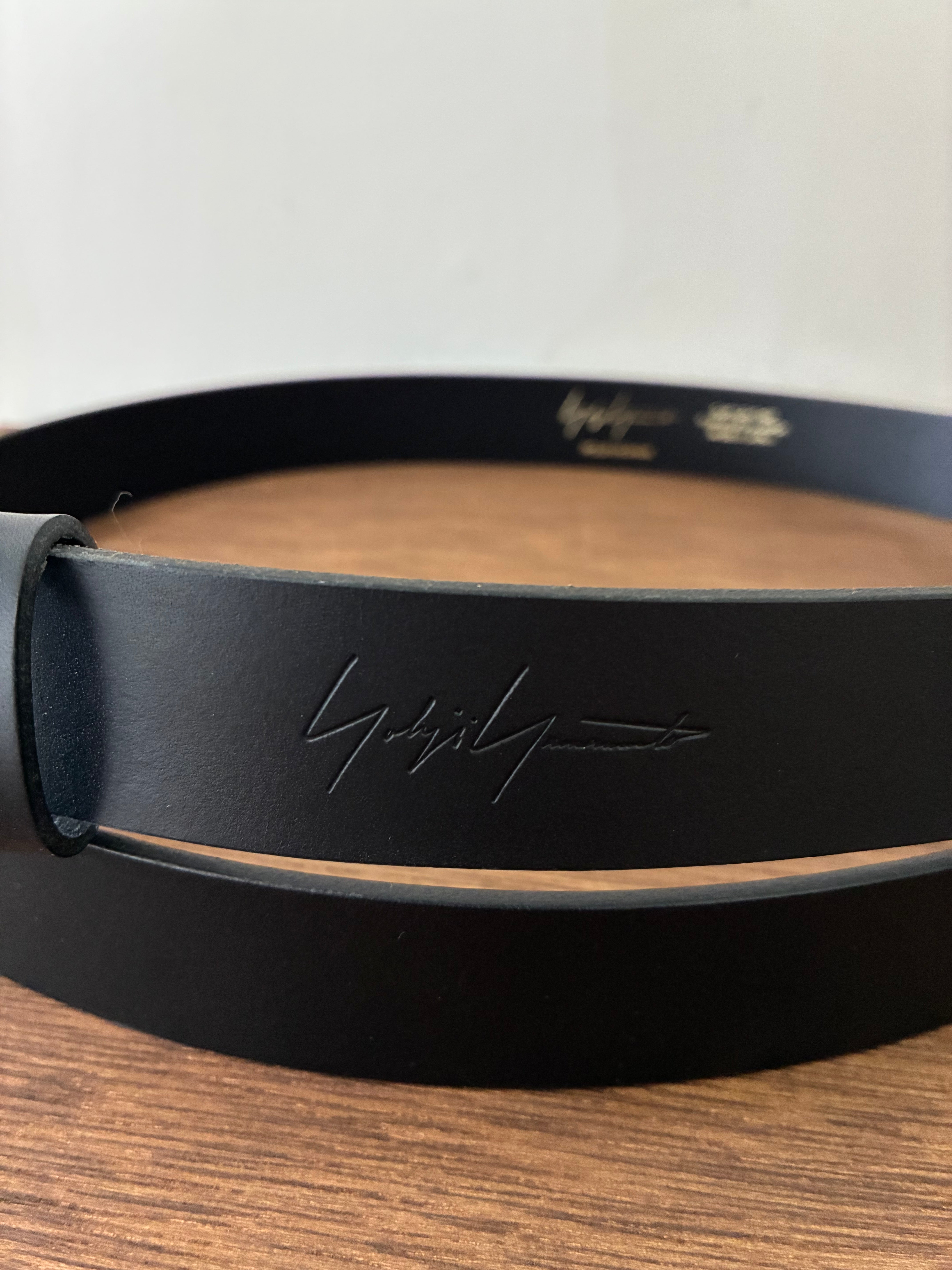 yohji yamamoto HK-F03-766 MAT SOFT OIL LEATHER 30MM FREE BELT