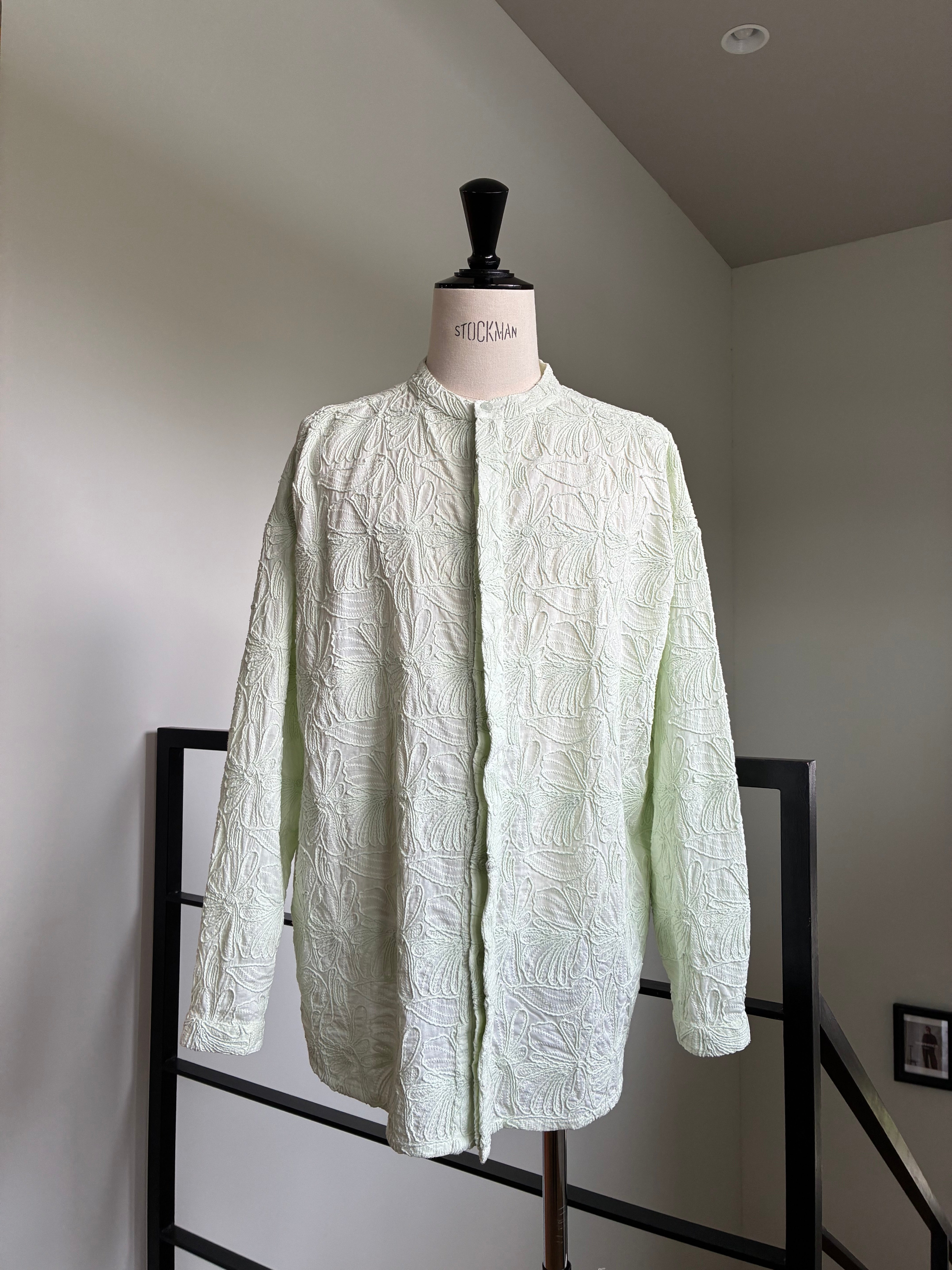 SEEALL  SAU63 SH382(l-003) EXTRAOVER BAND COLLAR SHIRTS