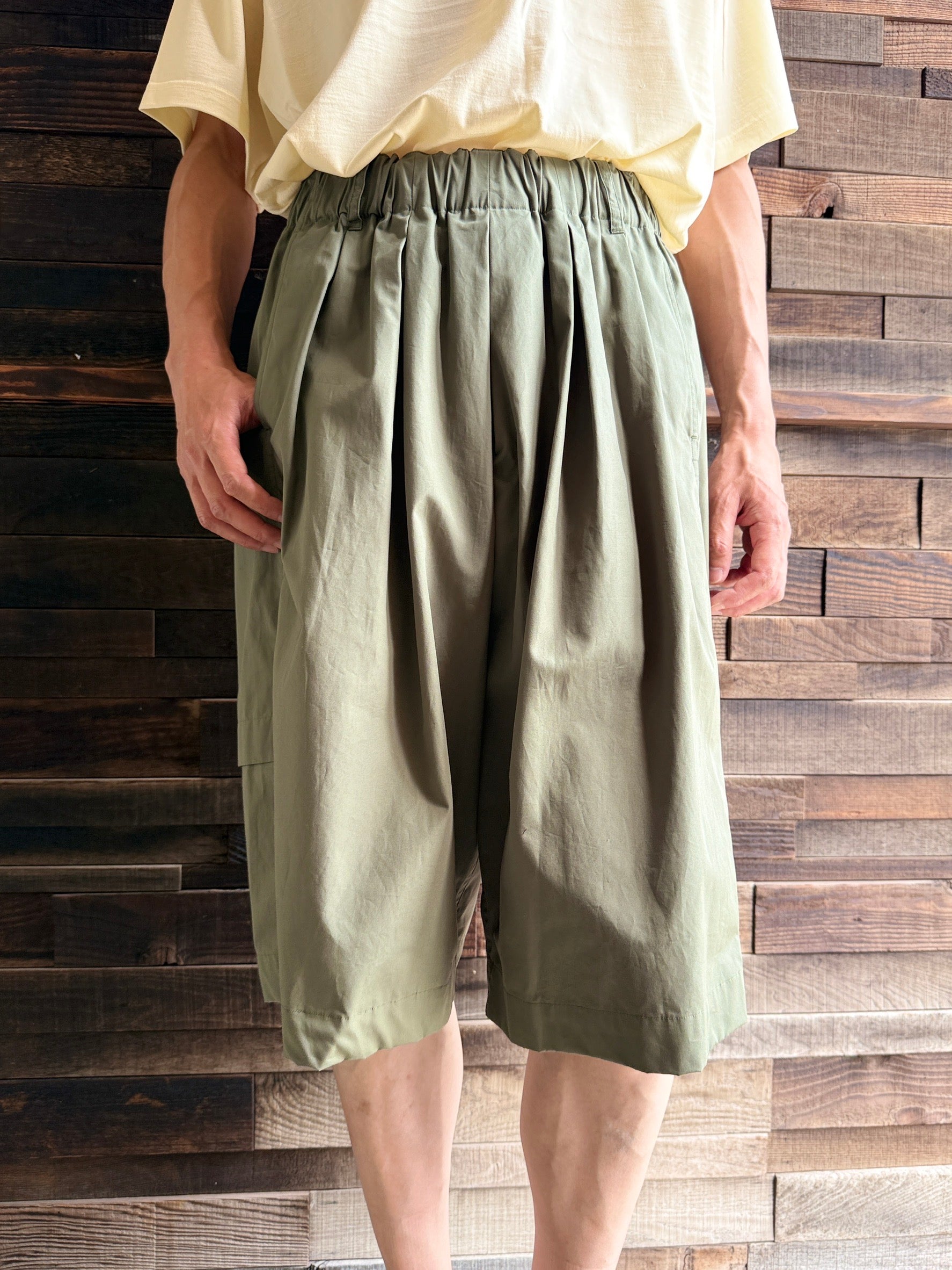 nonnotte N-26S-096 Pleat Dock Shorts Trousers