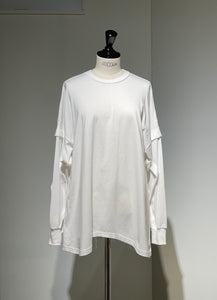 ENFOLD  CURVE-SEAM LONG SLEEVE T-SHIRT