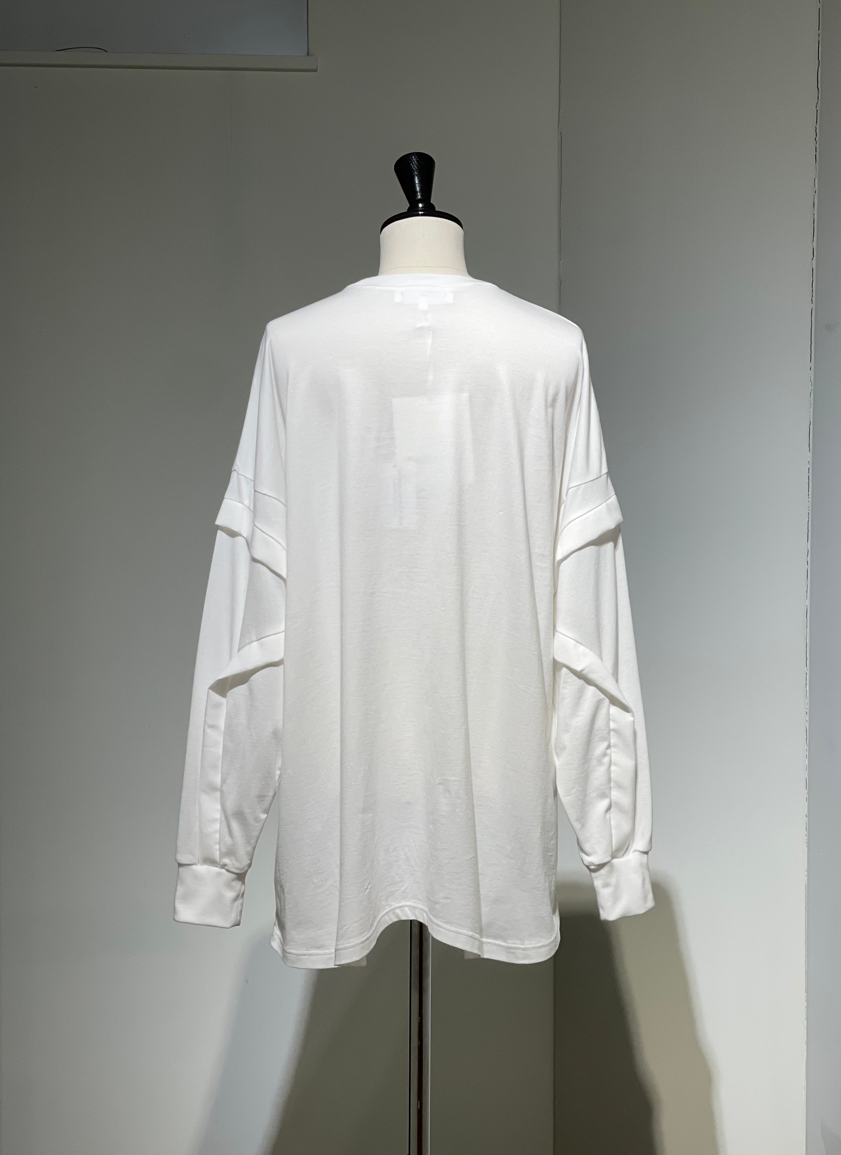 ENFOLD  CURVE-SEAM LONG SLEEVE T-SHIRT