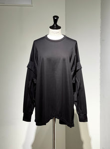 ENFOLD  CURVE-SEAM LONG SLEEVE T-SHIRT