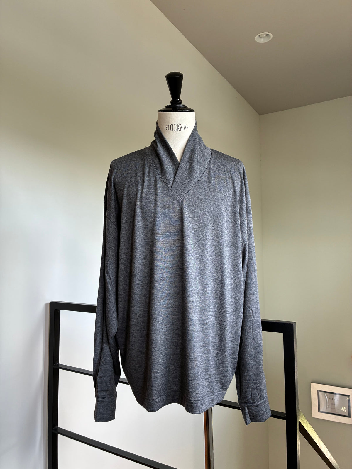nonnotte 041 Shawl Collar V/N Tapered Oversized L/S