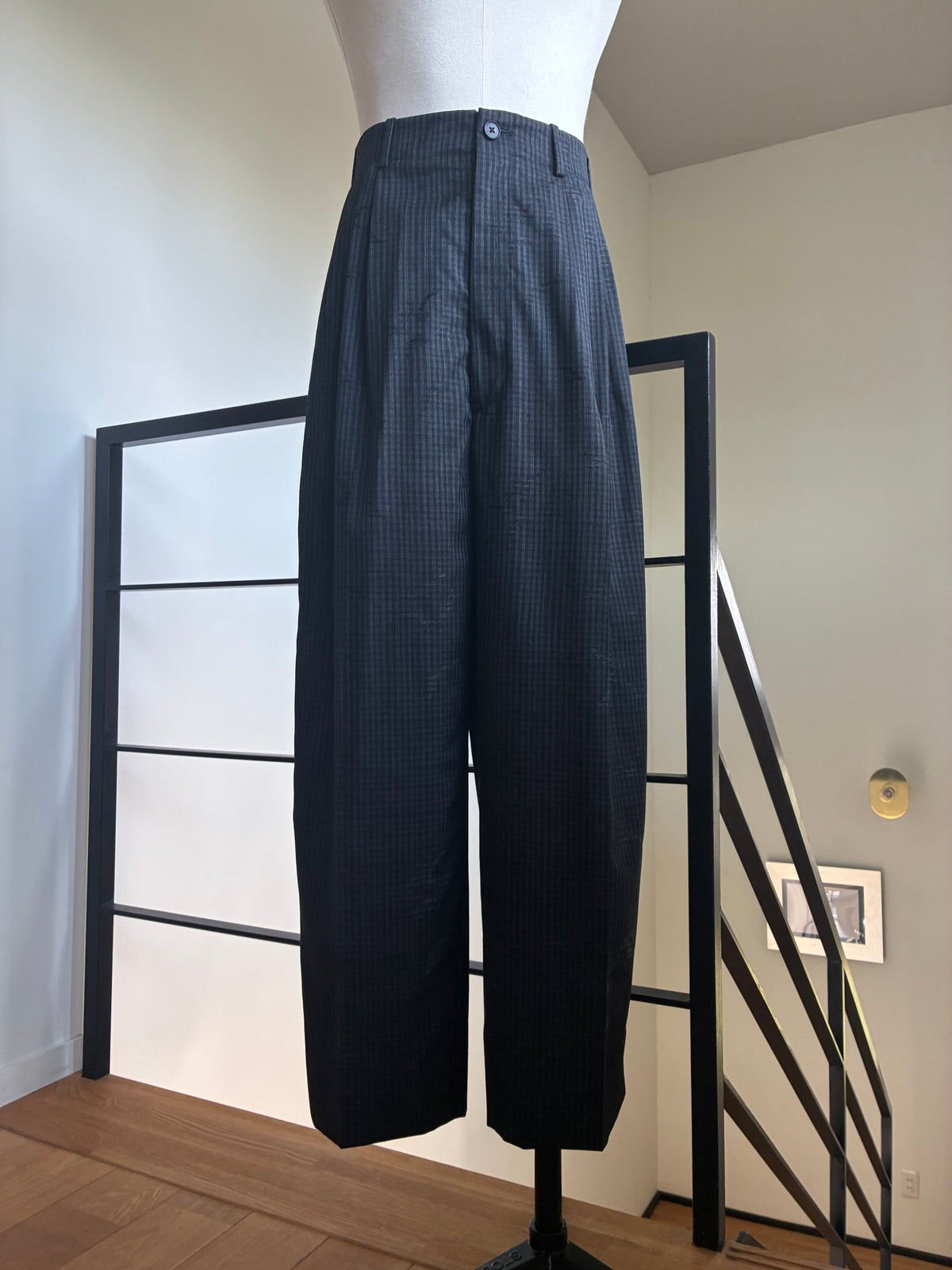 nonnotte 011 Draping Five-Tuck Wide Trousers