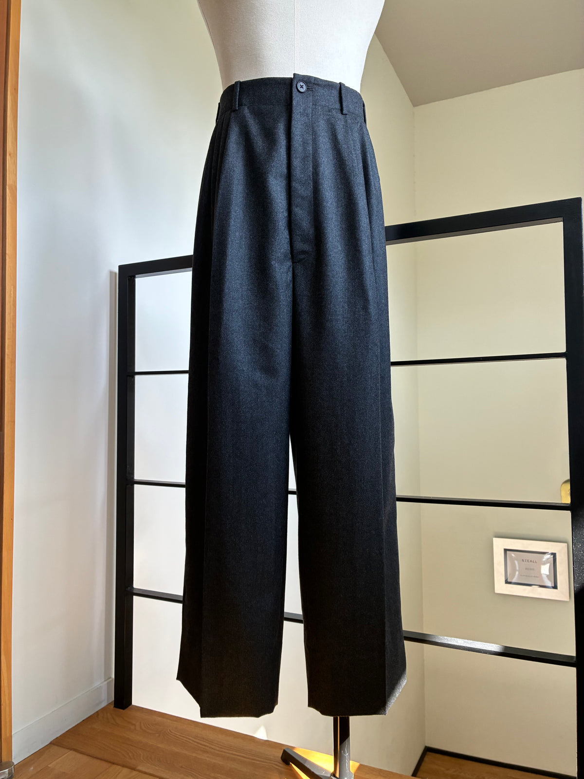 nonnotte 015 Draping Five-Tuck Wide Trousers