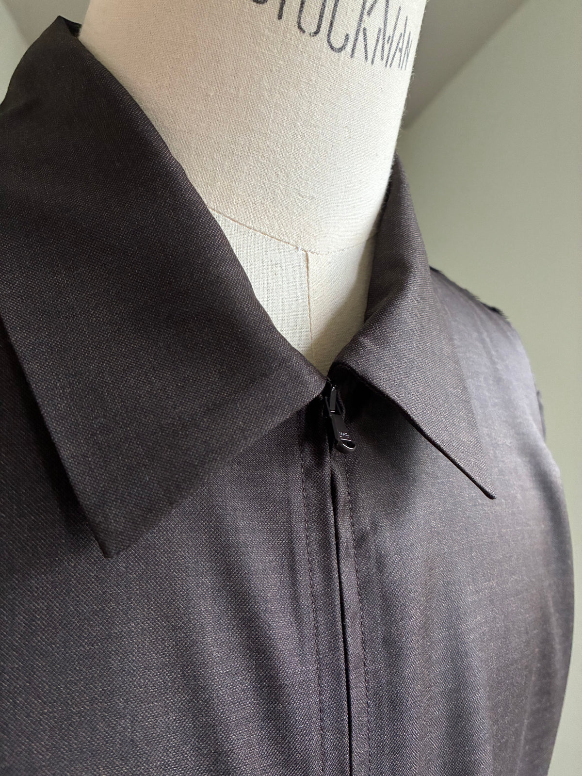 GABRIELA COLL GARMENTS  S19 NO.273 FINE WOOL ZIPPER SHIRT