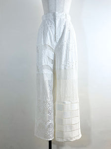 MAISONSPECIAL Lace Fabric Docking Pants