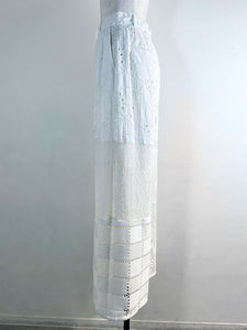MAISONSPECIAL Lace Fabric Docking Pants