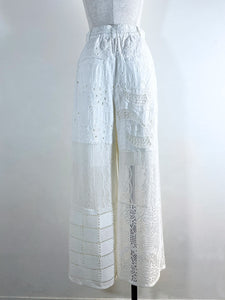 MAISONSPECIAL Lace Fabric Docking Pants
