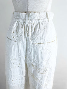 MAISONSPECIAL Lace Fabric Docking Pants