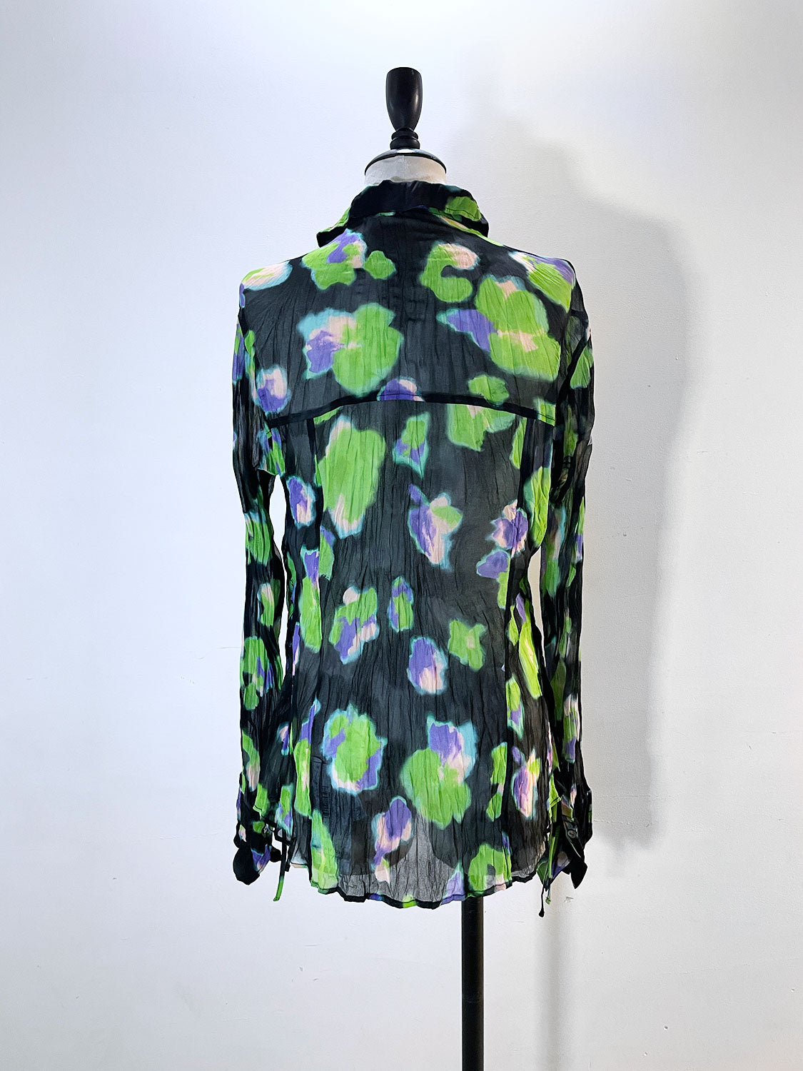 MAISONSPECIAL　Floral Pattern Pleated Shirt