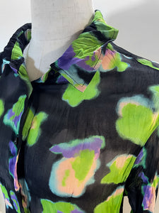 MAISONSPECIAL　Floral Pattern Pleated Shirt