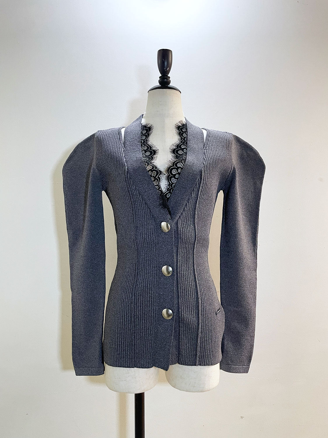 PRANK PROJECT puff sleeve knit cardigan