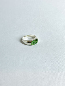 Lemme.  L11203 Narrow babble Ring (GREEN)