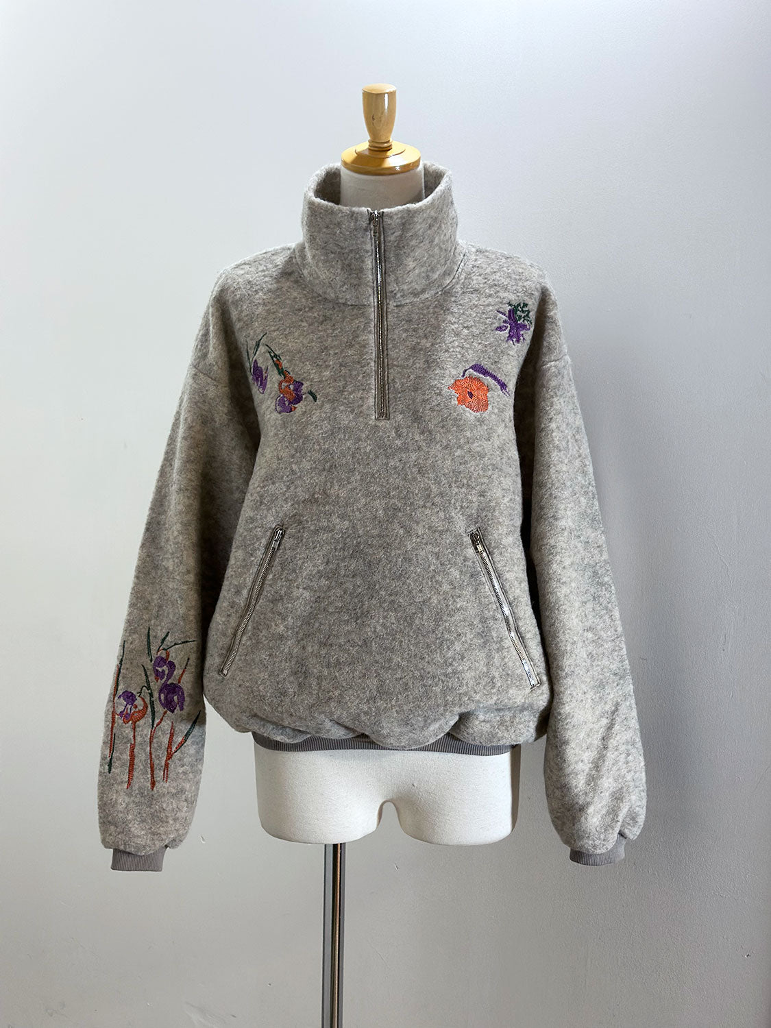 TANAKA ST-283OAF FLEECE PO (FLOWER EMBROIDERY)
