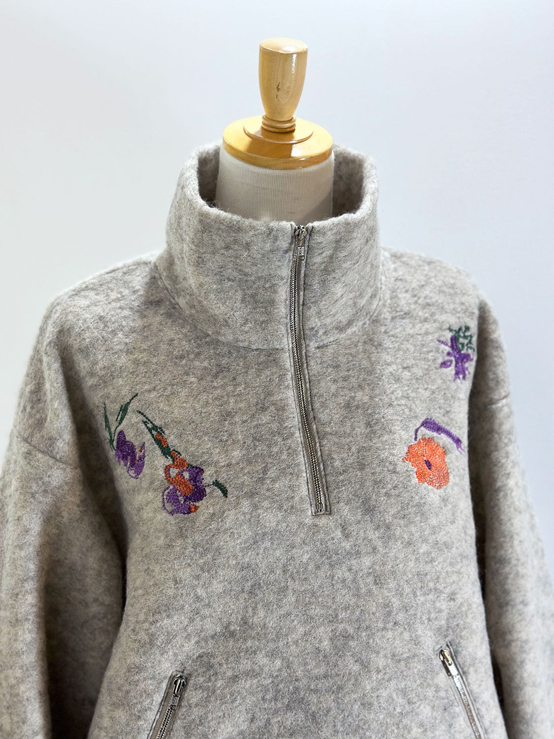 TANAKA ST-283OAF FLEECE PO (FLOWER EMBROIDERY)