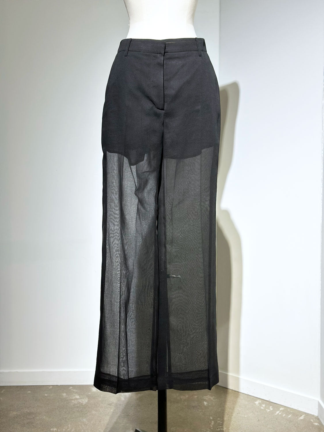 AMOMENTO SHEER STRAIGHT FIT PANTS