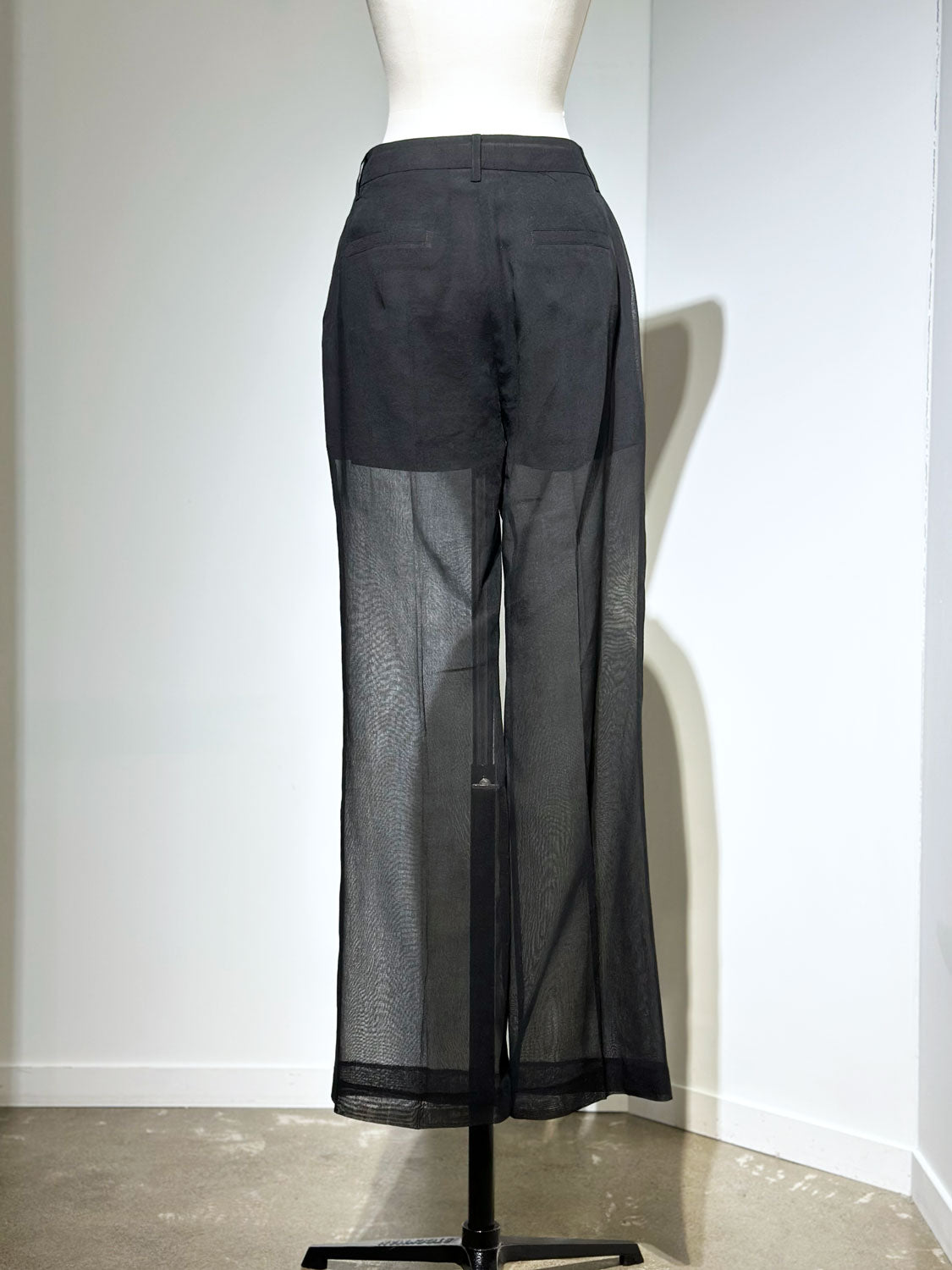 AMOMENTO SHEER STRAIGHT FIT PANTS