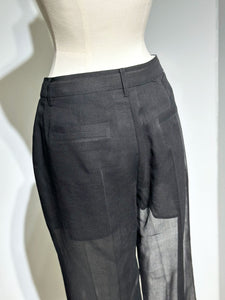 AMOMENTO SHEER STRAIGHT FIT PANTS