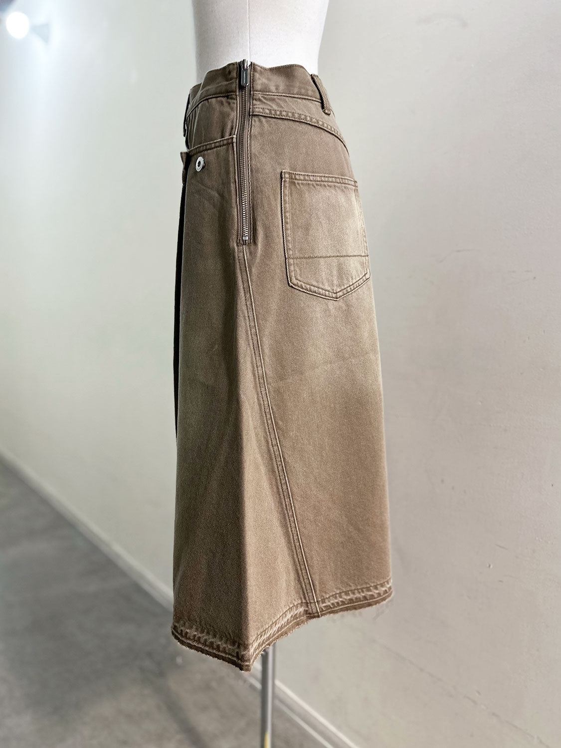 MAISONSPECIAL アシンメトリーデニムスカート