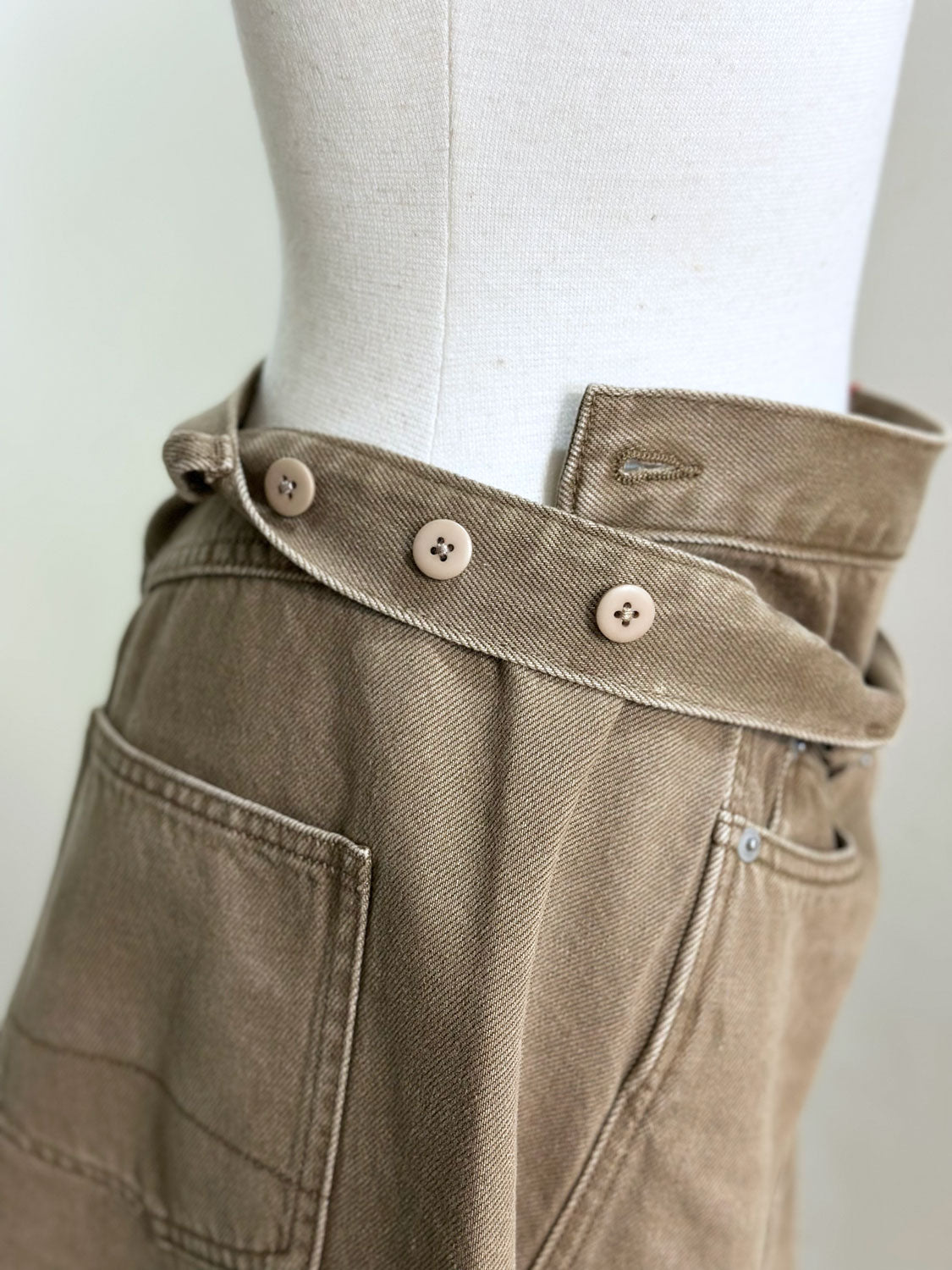 MAISONSPECIAL アシンメトリーデニムスカート