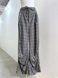 MAISONSPECIAL チェーン付きドレープヘムスラックス