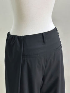 MAISONSPECIAL リアルレザーベルトセットアシンメトリータックパンツ