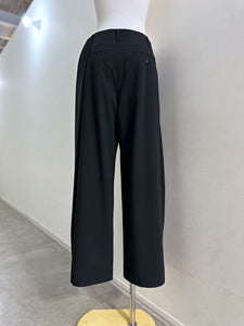 MAISONSPECIAL リアルレザーベルトセットアシンメトリータックパンツ