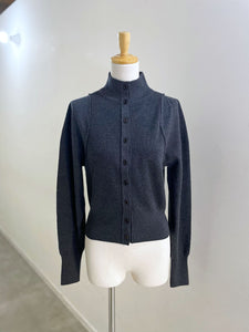 AMOMENTO BLOCKING BUTTON CARDIGAN