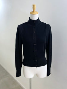 AMOMENTO BLOCKING BUTTON CARDIGAN