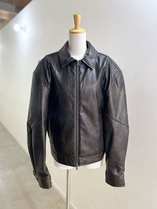 AMOMENTO Synthetic Leather Blouson  *UNISEX