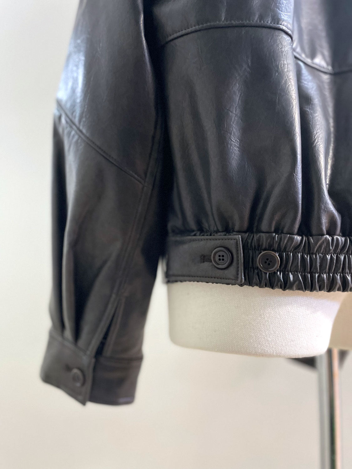 AMOMENTO Synthetic Leather Blouson  *UNISEX