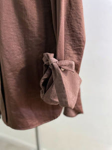 MAISONSPECIAL 2way Satin Oversized Shirt