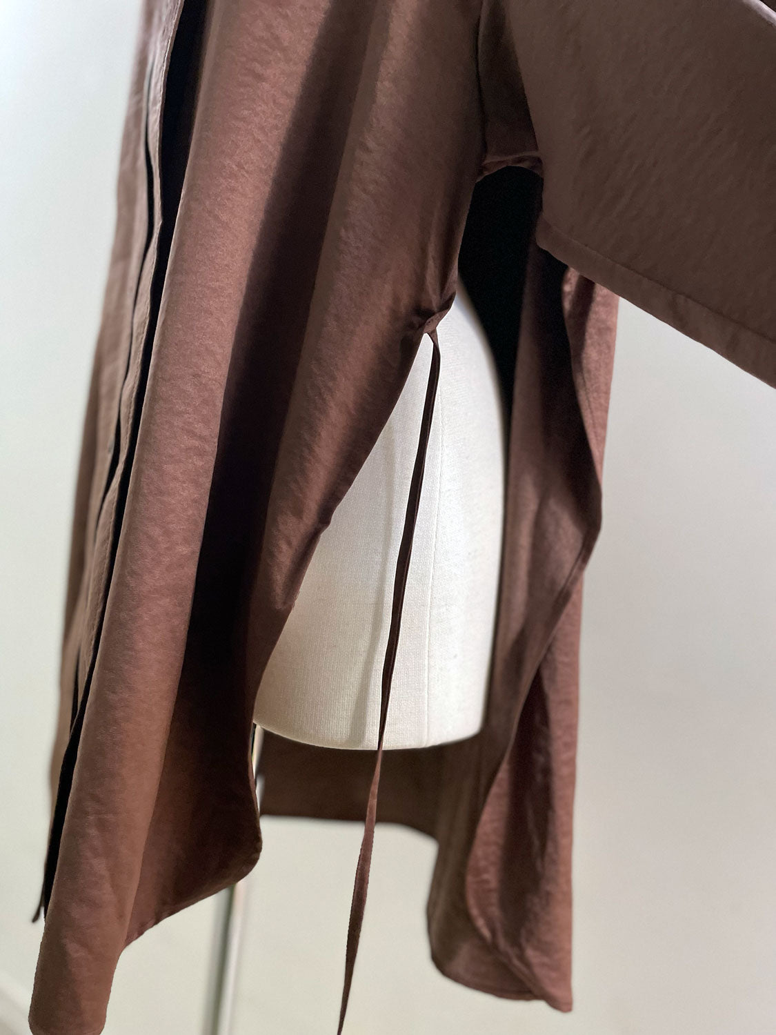 MAISONSPECIAL 2way Satin Oversized Shirt