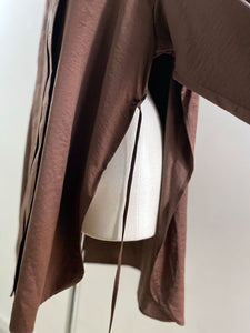MAISONSPECIAL 2way Satin Oversized Shirt
