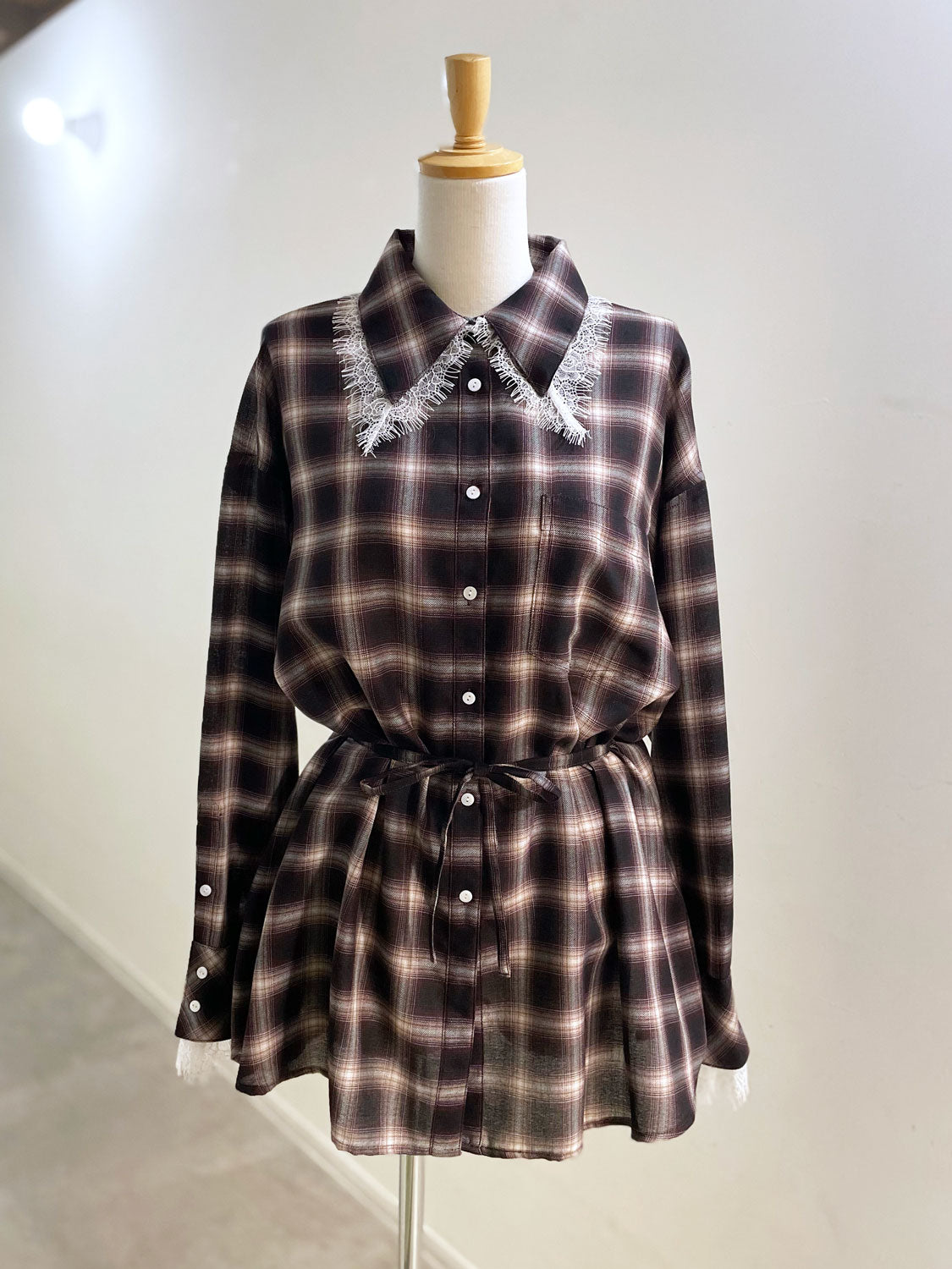 MAISONSPECIAL 2WAYアタッチメントレースシャツ