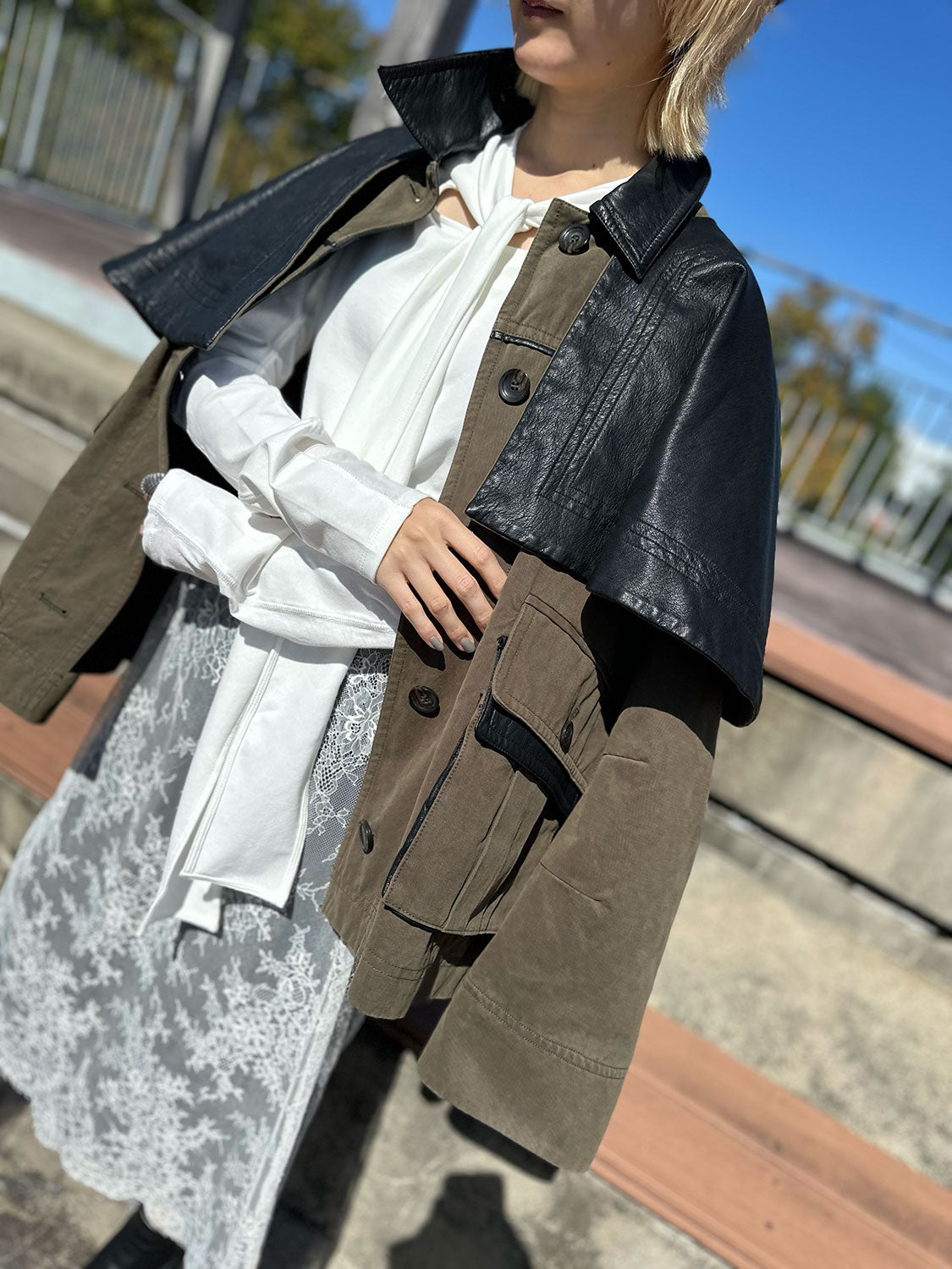 MAISONSPECIAL ミリタリーケープジャケット