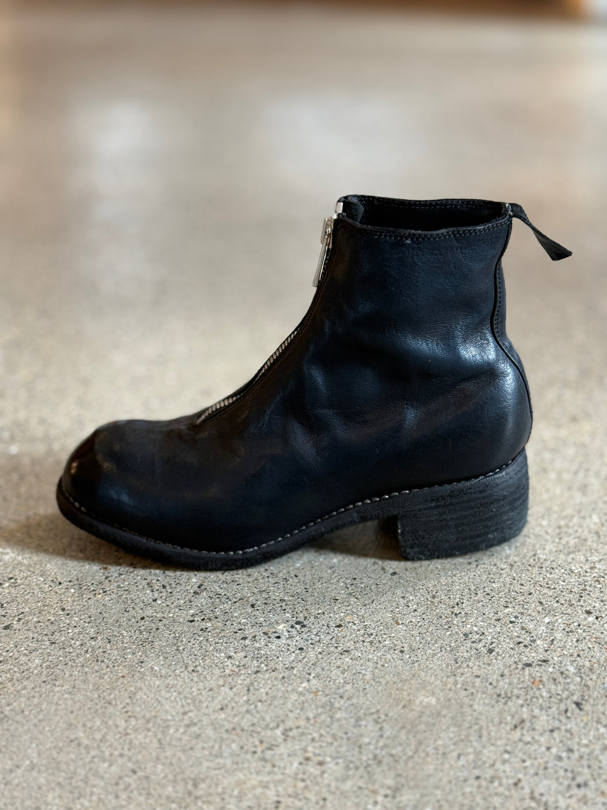 GUIDI  PL1 SOFT HORSE FULL GRAIN ORTHOPAEDIC FRONT ZIP